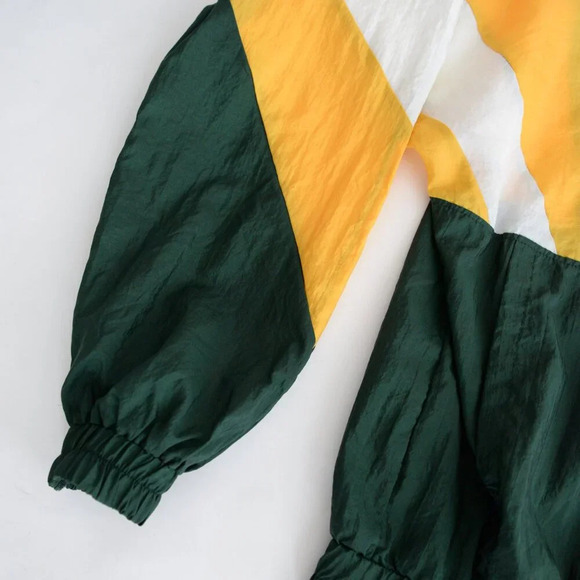 VTG Zacc Sportswear Green And Yellow Half Zip 96' World Championship Windbreaker - Picture 11 of 12